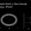 PUXADOR PARA MÓVEL PONTO BEETLE C/BASE GRANADA PRETO - ZEN DESIGN - Image 2