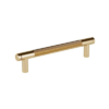 PUXADOR ITALY ZIGRINATO IL1580 128MM DOURADO FOSCO