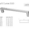 PUXADOR PARA MÓVEL ALÇA SIENA SWAROVSKI 256MM/3 ESCOVADO - GRUPPA - Image 2